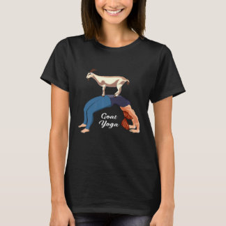 Boer Geit Yoga Houding Vrouw Buigend Yogi Brug Als T-shirt