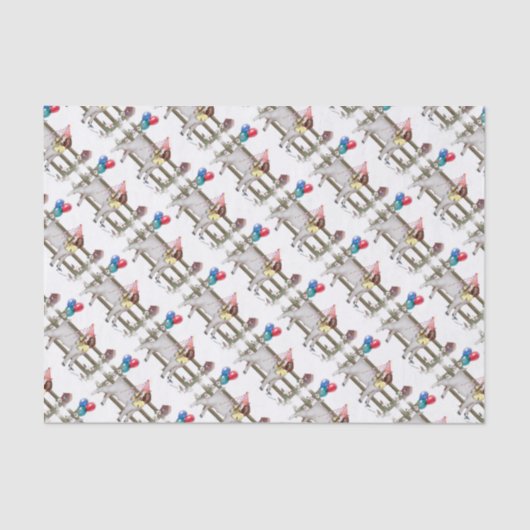 Boer Goat Patterned Birthday Party Tissue Paper Tissuepapier (Voorkant)