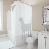 Boer Goat Shadow Silhouette Shadow Buddies Douchegordijn (In situ)