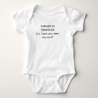 Boer in een shirt voor opleiding(baby)