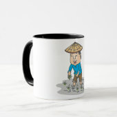 Boer in rijstveld Mok (Voorkant links)