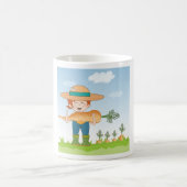 Boer Meisje met Giant Carrot Tuinieren Koffiemok (Center)