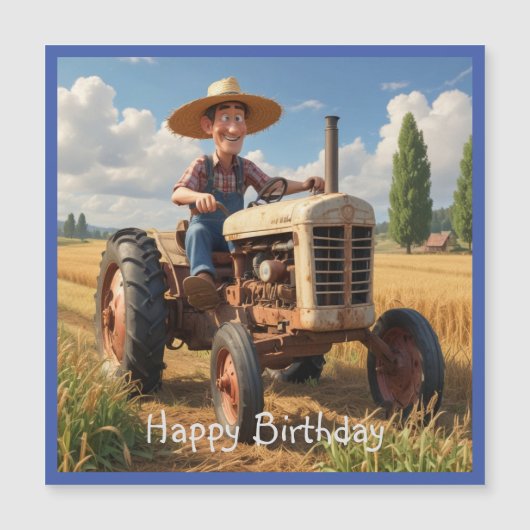 Boer op tractor (Voorkant)