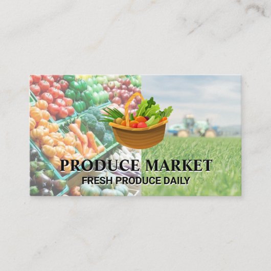 Boer op tractor | De standaard van de basiswinkel Visitekaartje (Voorkant)