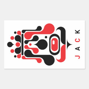 BOER RECHTHOEKIGE STICKER
