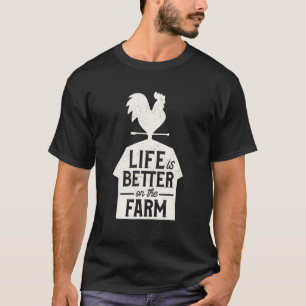 Boer Schattige kippenleven is beter op het Boerder T-shirt