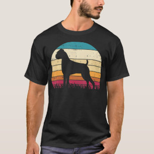 Boer Silhouette Sunset Retro Animal Pet Hondenlief T-shirt