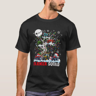 Boer Squad Kerstman Rendier Elf Trekkers Op Kerstm T-shirt