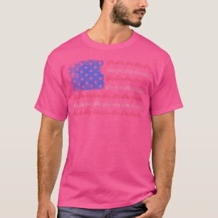 Boer Tractor Amerikaanse Vlag Patriottische Landbo T-shirt