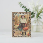 Boer Turkije Pompoen Maïs Shock Veren Briefkaart (Staand voorkant)