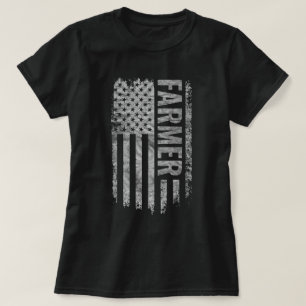 Boer USA Vlag Vervallen ontwerp T-shirt