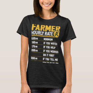 Boer Uurloon Grappige Boer Boer Liefhebber T-shirt