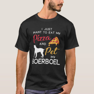 Boerboel Dog Pizza Lover Eigenaar kerstdag T-shirt