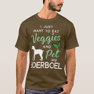 Boerboel Funny Vegan Hondenliefhebber Eigenaar van T-shirt