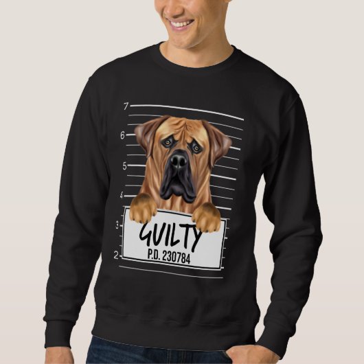 Boerboel Mugshot Guilty Dog Trui (Voorkant)