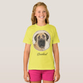 Boerboel Peinture - Joli T-Shirt d'Art Chien Origi (Devant entier)