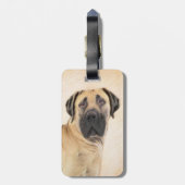 Boerboel schilderen - Kute Original Dog Art Bagagelabel (Achterkant verticaal)