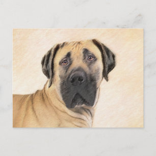 Boerboel schilderen - Kute Original Dog Art Briefkaart