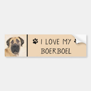 Boerboel schilderen - Kute Original Dog Art Bumpersticker