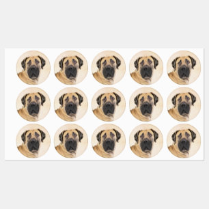Boerboel schilderen - Kute Original Dog Art Labels
