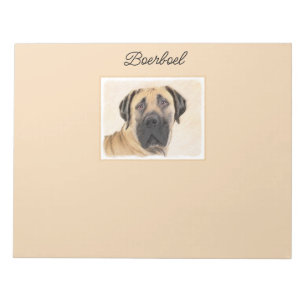 Boerboel schilderen - Kute Original Dog Art Notitieblok
