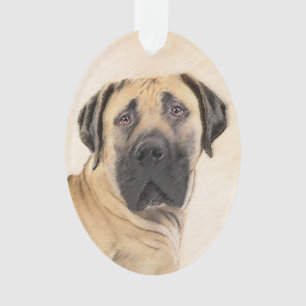 Boerboel schilderen - Kute Original Dog Art Ornament