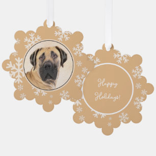 Boerboel schilderen - Kute Original Dog Art Ornament Kaart