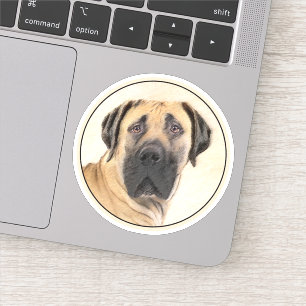 Boerboel schilderen - Kute Original Dog Art Sticker