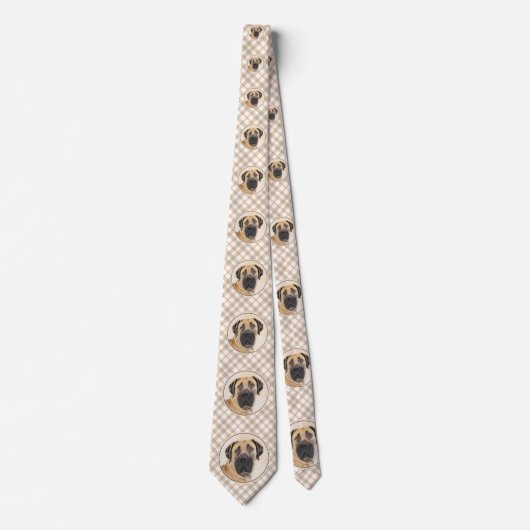 Boerboel schilderen - Kute Original Dog Art Stropdas (Voorkant)