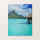 Boerbungalows in de verticale puzzel Bora Bora Legpuzzel (Verticaal)