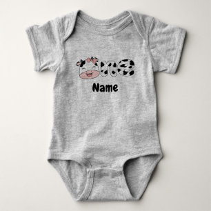 Boerderij 1e verjaardag, Koe van Aangepaste baby-b Romper