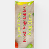 Boerderij 2 Tabel Verkoop verse groenten in banner (Verticaal)