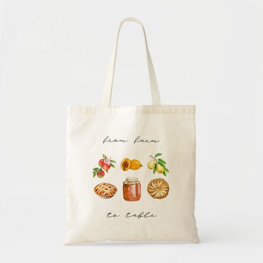 Boerderij aan tafel Pome Fruit Edition Canvas tas (Voorkant)