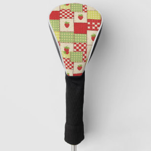Boerderij Aardbei Gingham Bloemmotief Golfheadcover