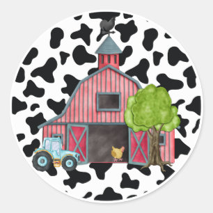 Boerderij Animal Barnyard Birthday Party Sticker F