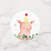 Boerderij Animal Greenery Birthday Confetti (Kleine voorkant)