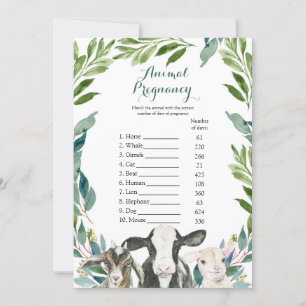 Boerderij Animal Greenery Boy Animal Pregnancy Gam Kaart
