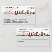 Boerderij Animal Next Appointation Visit Veterinar Visitekaartje (Voorkant / Achterkant)