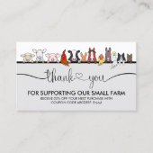 Boerderij Animal Veterinary Hartelijk dank Visitekaartje (Voorkant)