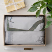 Boerderij apparatuur sneeuwfoto Tissuepapier (Geschenk)