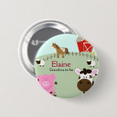 Boerderij Babies NAME TAG Persoonlijke Button (Voorkant /achterkant)
