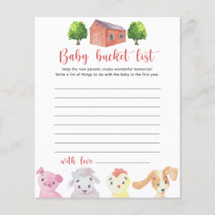 Boerderij - Baby bucket list