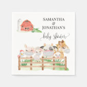 Boerderij baby dieren Baby shower Servet (Voorkant)
