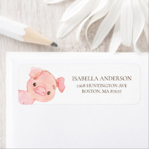 Boerderij Baby shower Adres label