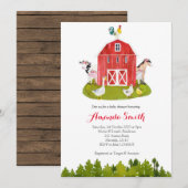 Boerderij Baby shower Uitnodiging (Voorkant / Achterkant)
