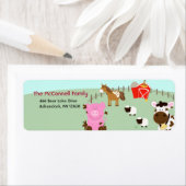 Boerderij Baby's Barnyard PRINTABLE ADRESETIKETTEN Etiket (Insitu)
