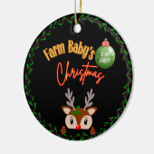 Boerderij Baby's Eerste Kerstmis Ornament (Links)