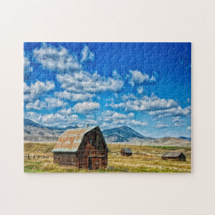 Boerderij Barn Montana. Legpuzzel