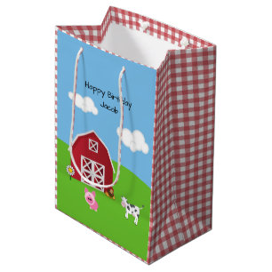 Boerderij Barnyard Animal Birthday Medium Gift Bag Medium Cadeauzakje