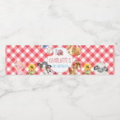 Boerderij Barnyard Animal Birthday Waterfles Etiket (Enkel label)